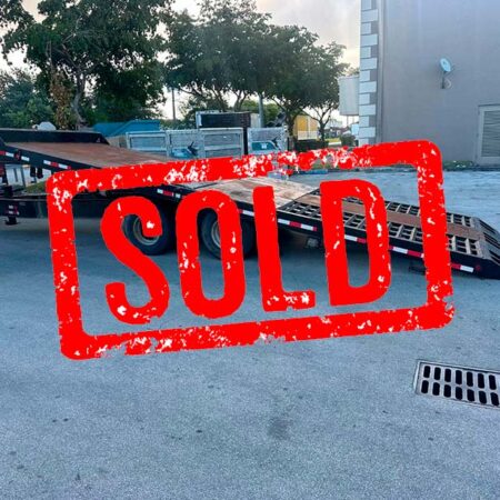 2007 DOR UTILITY TRAILER TANDEM FLAT BED 30.000 LBS WITH MILIITARY HOOK 3OFT LONG 8FT WIDE TILT, ELECTRIC BRAKES, TOW BALANCE