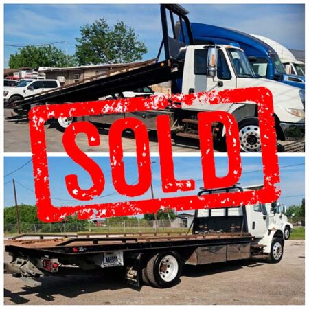 2018 INTERNATIONAL 4300 ROLLBACK MILLER STEEL  21'6  TOW  TRUCK  8K WINCH STROBE LIGHTS