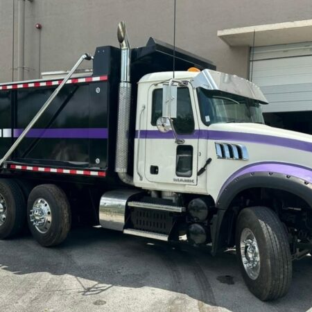 2015 MACK GRANITE DUMP TRUCK TRI-AXLE STEEREABLE THIRD AXLE