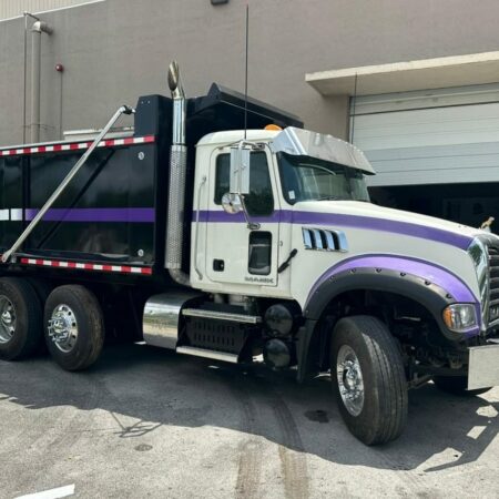 2015 MACK GRANITE DUMP TRUCK TRI-AXLE STEEREABLE THIRD AXLE