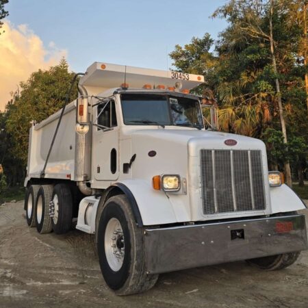2000 PETERBILT 357 DUMP TRUCK  SPREADER THIRD