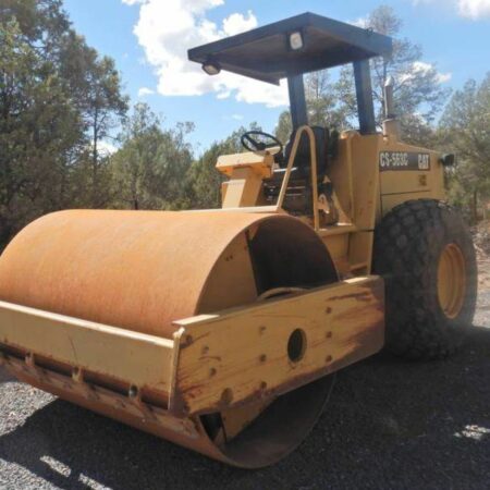 CATERPILLAR 563C SMOOTH DRUM ROLLER SINGLE DRUM  OPEN CAB  84 INCH DRUM