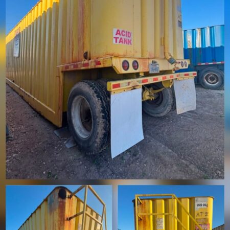 2014 DRAGON ENCLOSED INSULATED FRAC TANK 500 BBL 21,000 GLS CAPACITY  SIDE-STAIR & FLAT- ROOF