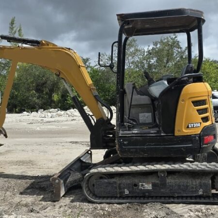 2014 SANY SY35U MINI EXCAVATOR OPEN ROPS