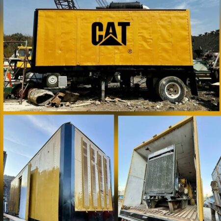 2005 CATERPILLAR 500 KW / 625 KVA DIESEL GENERATOR MOUNTED ON TANDEM TRAILER