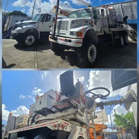 2001 PRESSURE DIGGER  ALTEC HD-H 35 MOUNTED ON 2001 4900 INTERNATIONAL UTILITY TANDEM