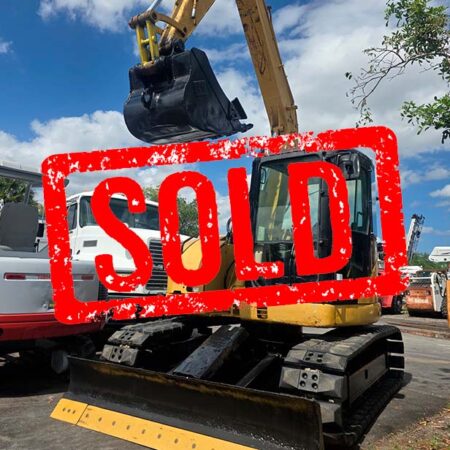 2009 CATERPILLAR 308C CR MINI EXCAVATOR ENCLOSED CAB GOOD RUBBER TRACKS