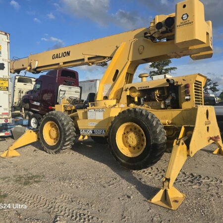 1982 GALION 150FA ROUGH TERRAIN CRANE 4X4  15 TON CAPACITY TELESCOPIC BOOM & HOOK BLOCK