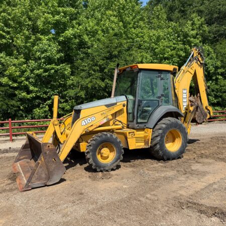 2003 JOHN DEERE 410G BACKHOE 4X4 LOADER ENCLOSED CAB AC / HEAT EXTENDAHOE