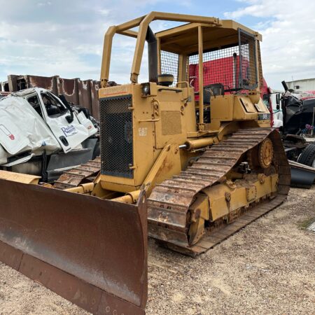 1989 CATERPILLAR D4 CRAWLER DOZER OPEN CAB CANOPY 4,442 HOURS