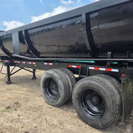 2010 SHOP BUILT  28FT TANDEM AXLE END DUMP TRAILER STEEL BODY 41 IN SIDE WALLS SPRING SUSPENSION