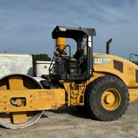 2014 CATERPILLAR CS56B VIBRATORY ROLLER COMPACTOR 84 IN SMOOTH DRUM SINGLE DRUM
