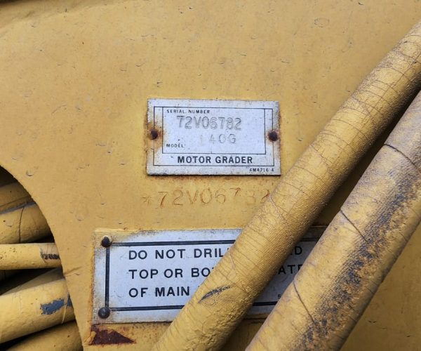 1979 CATERPILLAR 12G MOTOR GRADER ENCLOSED CAB 016