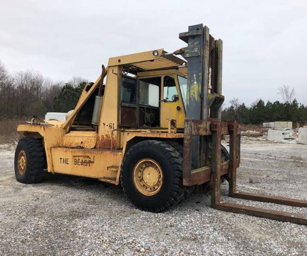 1980 CLARK C500Y650 FORKLIFT 65,000 LBS CAPACITY DIESEL & 8FT FORKS HEAVY DUTY FORKLIFT 001