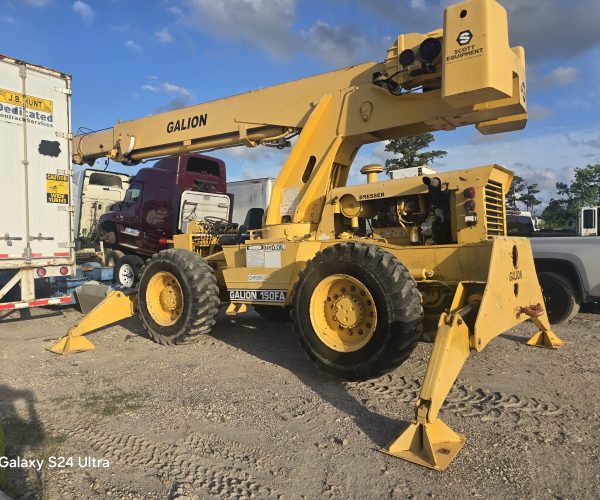 1982 GALION 150FA ROUGH TERRAIN CRANE 4X4 15 TON CAPACITY TELESCOPIC BOOM & HOOK BLOCK 002