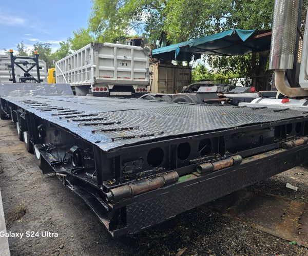 1985 TRAIL KING LANDOLL TRI-AXLE TRAILER W WINCH 001
