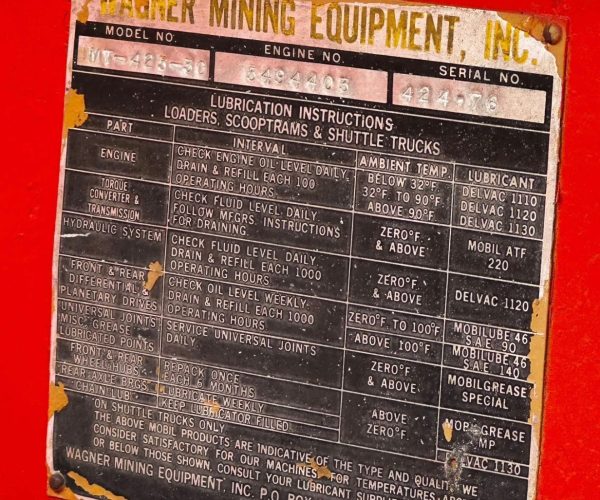 1990 WAGNER MT 425 30 LOW PROFILE UNDERGROUND ARTICULATED 017