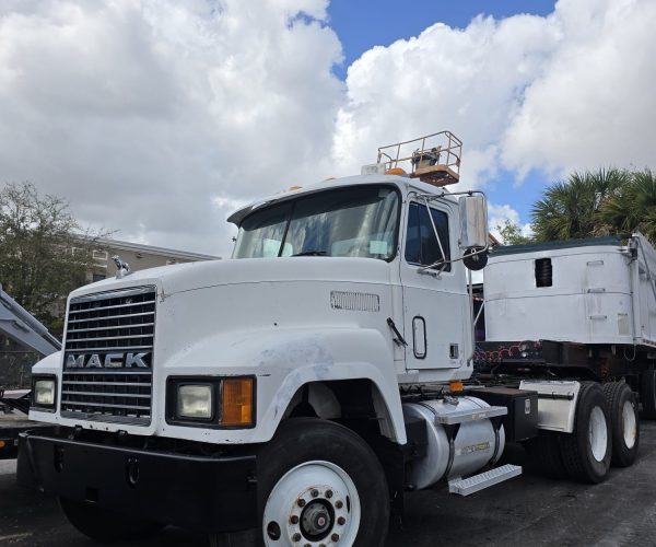 1993 MACK CH DAY CAB TANDEM W ALUMINUM DUMP TRAILER 005