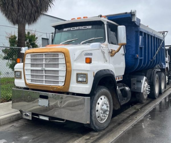 1994 L8000 DUMP TRUCK TRIP AXLE 16FTX 5FT WITH TARP 001