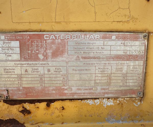 1999 CATERPILLAR V200 FORKLIFT 007