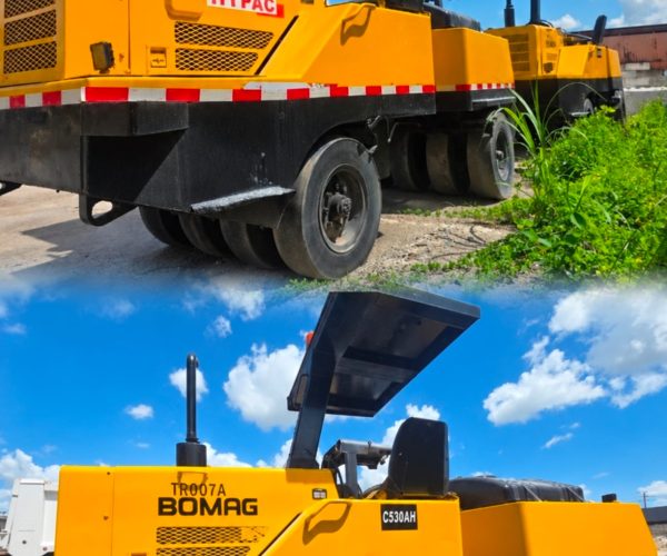 2 PNEUMATIC TIRE ROLLERS 2004 HYPAC C530AH & 2005 BOMAG 001