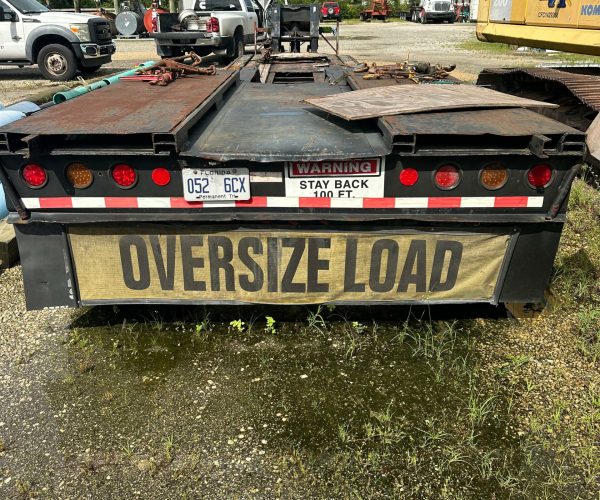 2001 WITZCO RG52 CHALLENGER 50 TONS GOOSE NECK DETACHABLE LOW BOY TRI-AXLE TRAILER 002