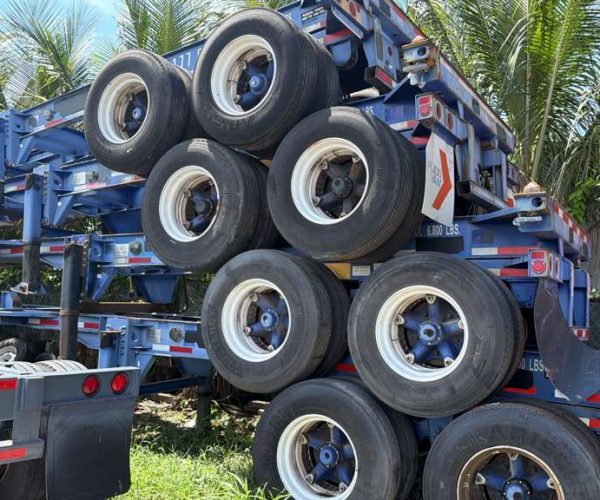 2007 CHASSIS CONTAINERS 20FT 11R22.5 TIRES & SPOKE WHEELS 001