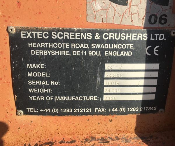 2007 EXTEC S4 CRAWLER SCREEN DOUBLE DECK SCREENING 010