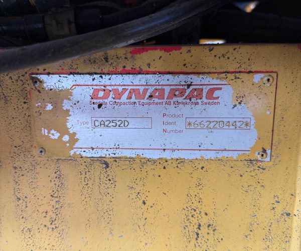 2008 DYNAPAC CA252D SINGLE & DRUM DRIVE VIBRATORY SMOOTH 005
