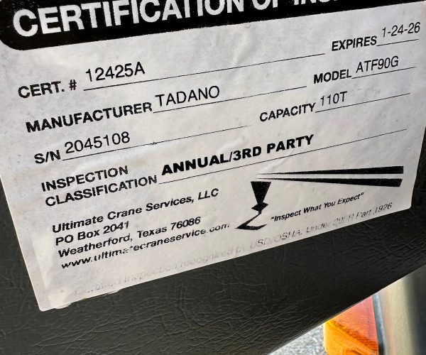 2008 TADANO ATF-90G-4 ALL TERRAIN CRANE 012