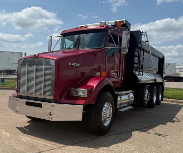 2009 KENWORTH T800 DUMP TRUCK TRI-AXLE STEEREABLE THIRD AXLE 001