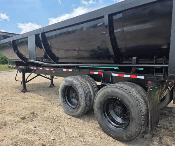 2010 SHOP BUILT 28FT TANDEM AXLE END DUMP TRAILER STEEL BODY 41 IN SIDE WALLS SPRING SUSPENSION 001