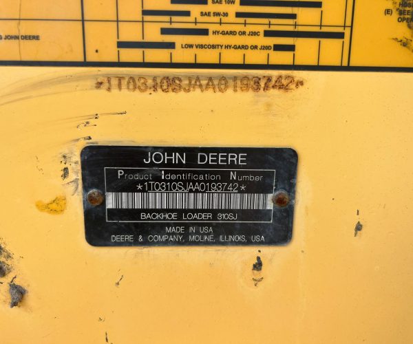 2011 JOHN DEERE 310SJ BACKHOE OPEN CAB 007