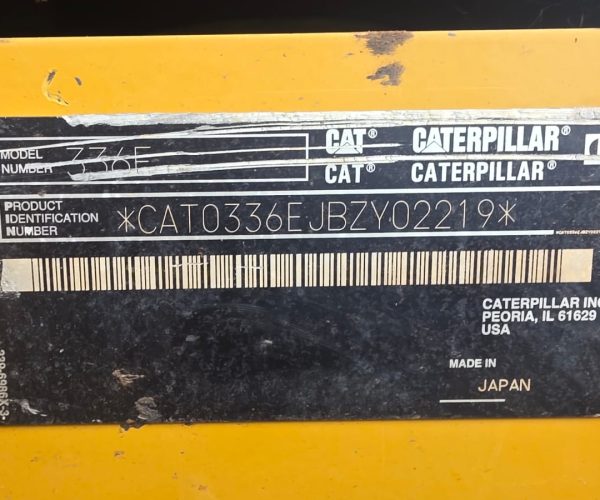 2013 CATERPILLAR 336EL HYDRAULIC EXCAVATOR ENCLOSED CAB 006