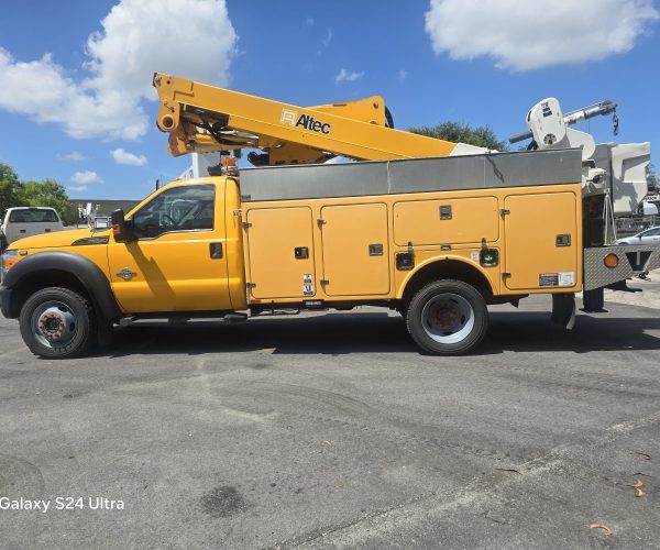 2014 FORD 550 4X4 UTILITY TRUCK DIESEL ALTEC AT40 45FT 003