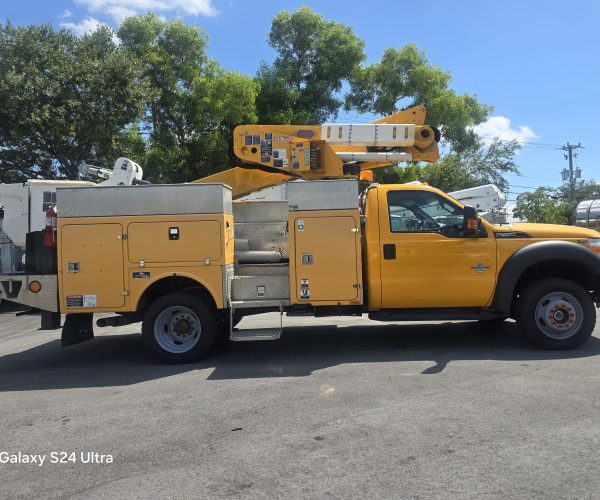 2014 FORD 550 4X4 UTILITY TRUCK DIESEL ALTEC AT40 45FT 004