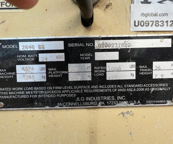 2014 JLG 2646ES ELECTRIC SCISSOR LIFT 015