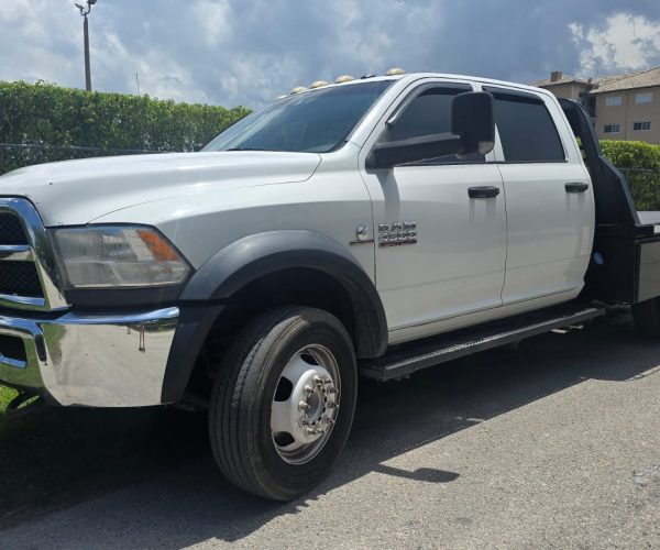 2016 DODGE RAM 4500 CREW CAB 4X4 DIESEL, FLAT BED WITH FIFTH WHEEL 001