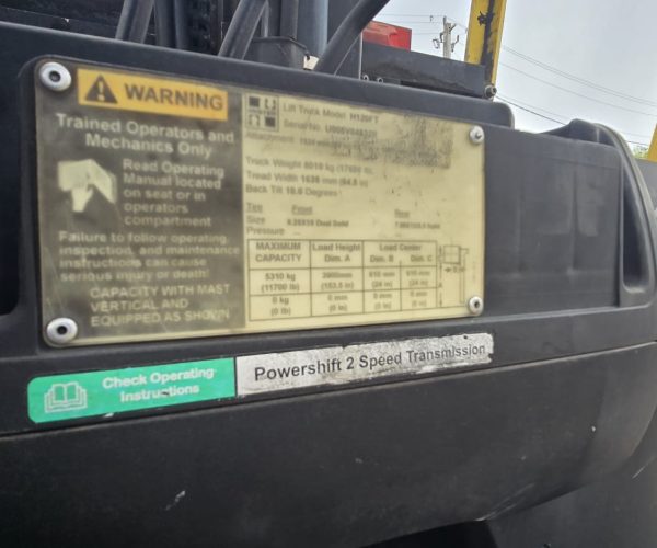 2016 HYSTER H120FT FORKLIFT DIESEL 12.000LB CAPACITY DIESEL FUEL KUBOTA ENGINE 012