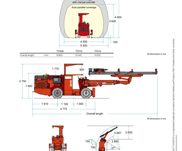 2020 SANDVIK DD210 SINGLE BOOM UNDERGROUND DRILL JUMBO ONLY 030