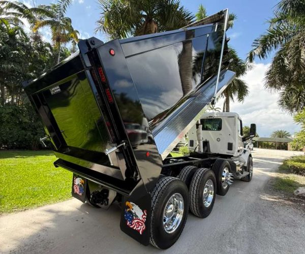 2022 PETERBILT 579 DUMP TRUCK TRI-AXLE LOW MILES & STEEREABLE THIRD AXLE 009