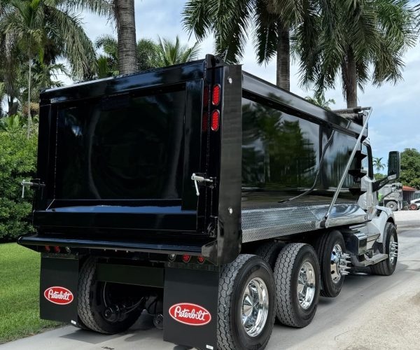 2022 PETERBILT 579 DUMP TRUCK TRI-AXLE STEEREABLE THIRD AXLE 005