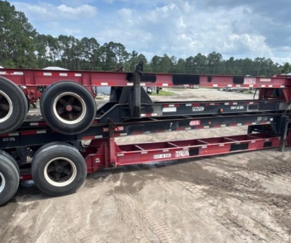 20FT CONTAINER CHASSIS W 11R22.5 TIRES & SPOKE WHEELS 001