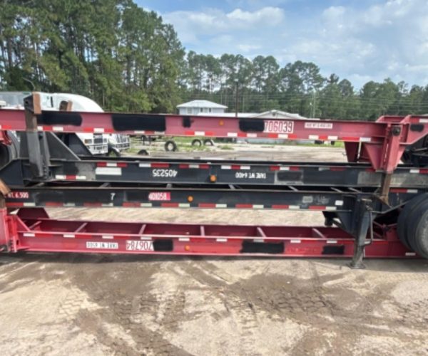 20FT CONTAINER CHASSIS W 11R22.5 TIRES & SPOKE WHEELS 005