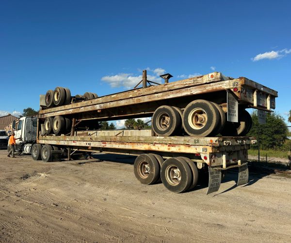 FLAT BED STEEL TRAILERS TANDEM 40X92 007