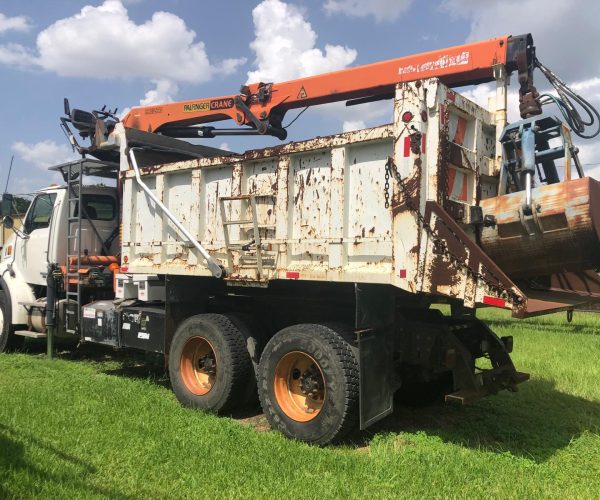 PALFINGER PRL260 NUCKED BOOM CRANE & REAR GRAPPLE EXTENDED MAGNET BOOM 002