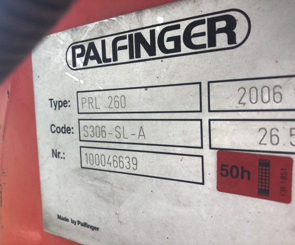 PALFINGER PRL260 NUCKED BOOM CRANE & REAR GRAPPLE EXTENDED MAGNET BOOM 008