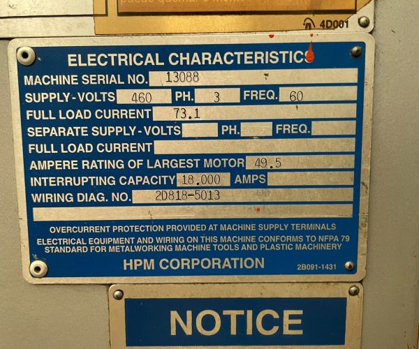 PLASTIC INJECTION MOLDING MACHINES MULTIPLE UNITS 017